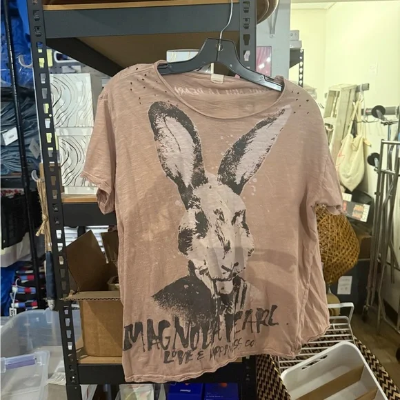 Magnolia Pearl Blush Graphic Bunny Tee - Picture 1 of 4
